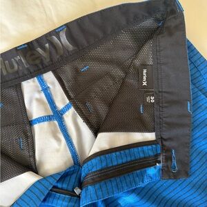 Hurley Blue and Black Board Shorts